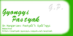 gyongyi pastyak business card